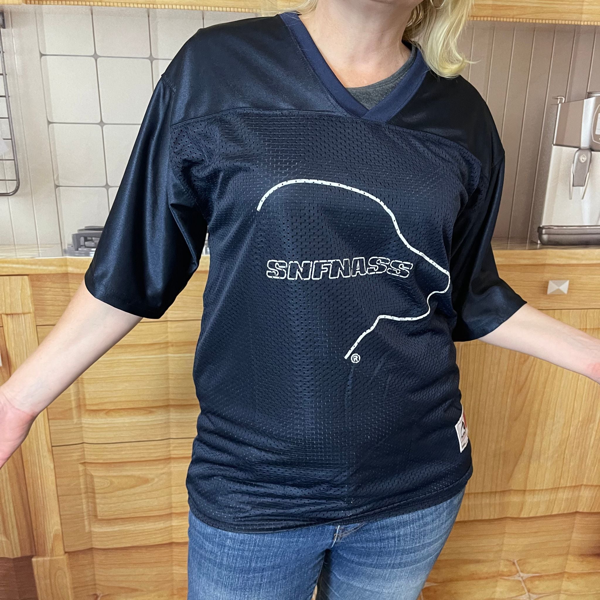 Mesh Football Jersey in Navy - SNFNASS - SNFNASS