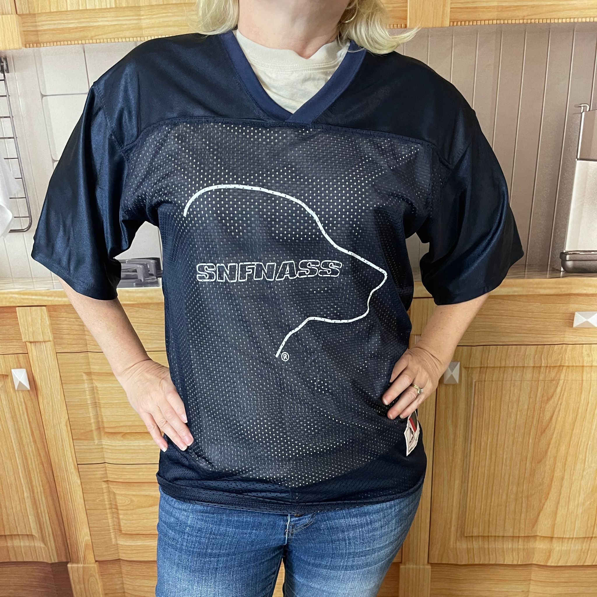 Mesh Football Jersey in Navy - SNFNASS - SNFNASS