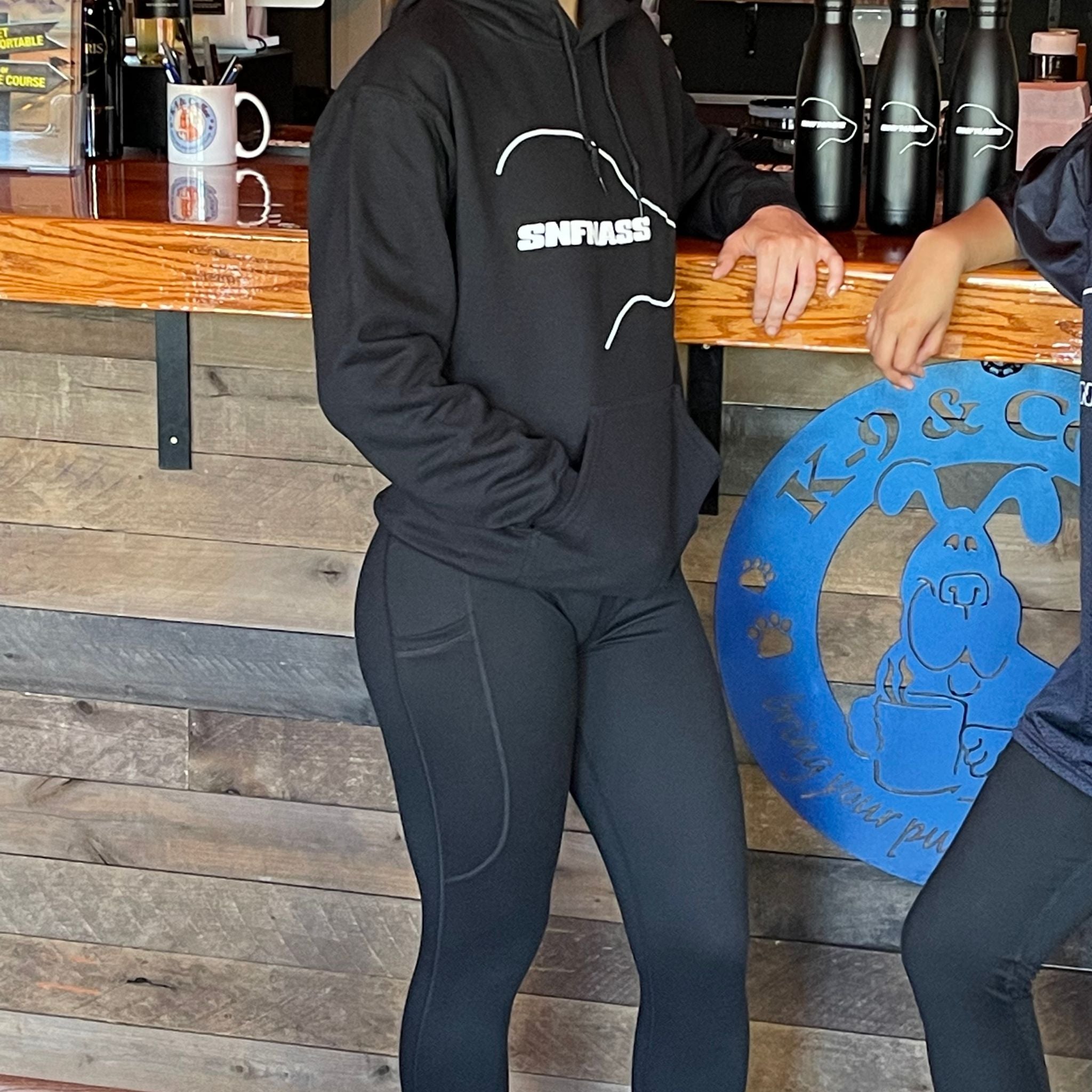 Hooded Cotton and Fleece Black Sweatshirt - SNFNASS - SNFNASS