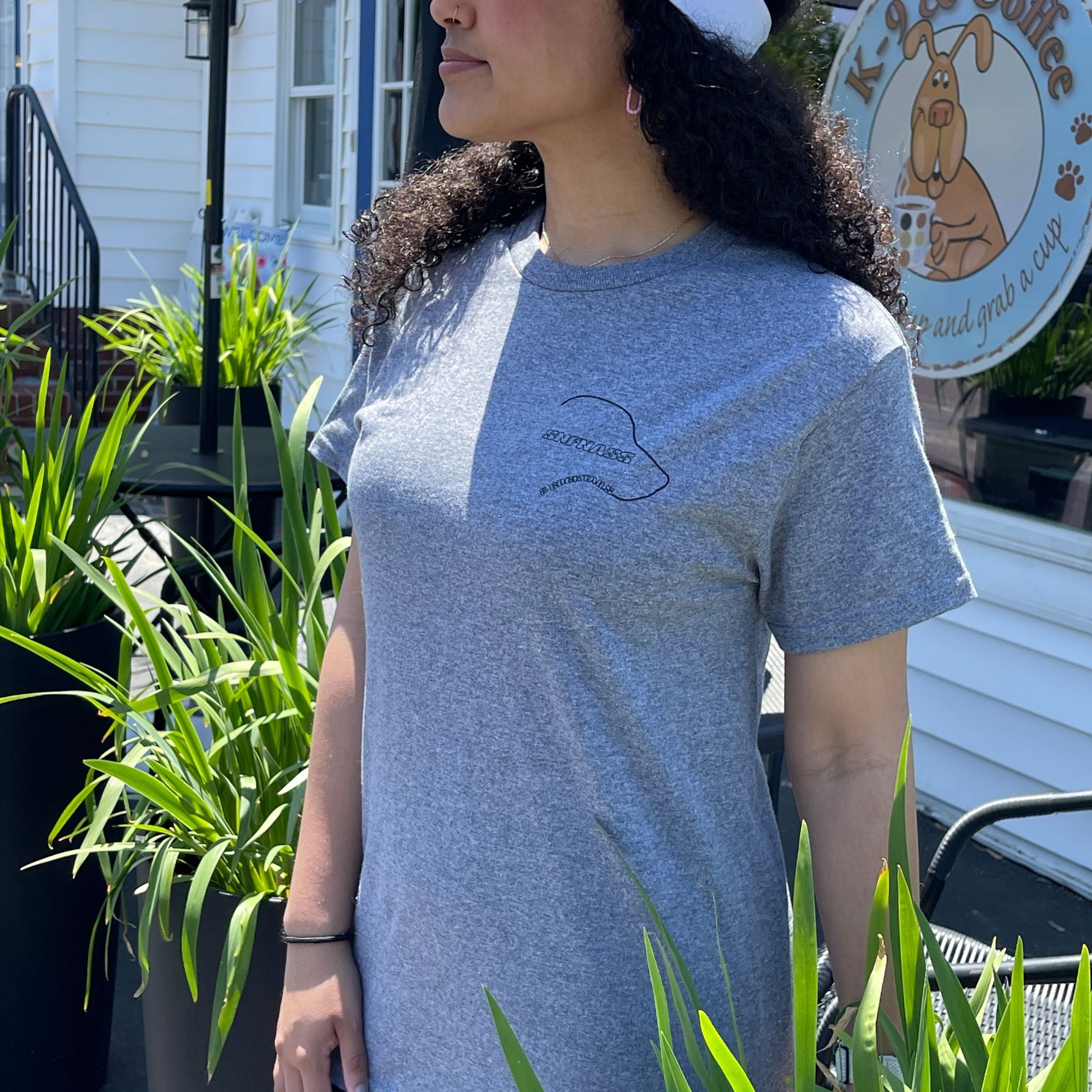 T - Shirt in Sport Grey with Front and Back Logo - SNFNASS