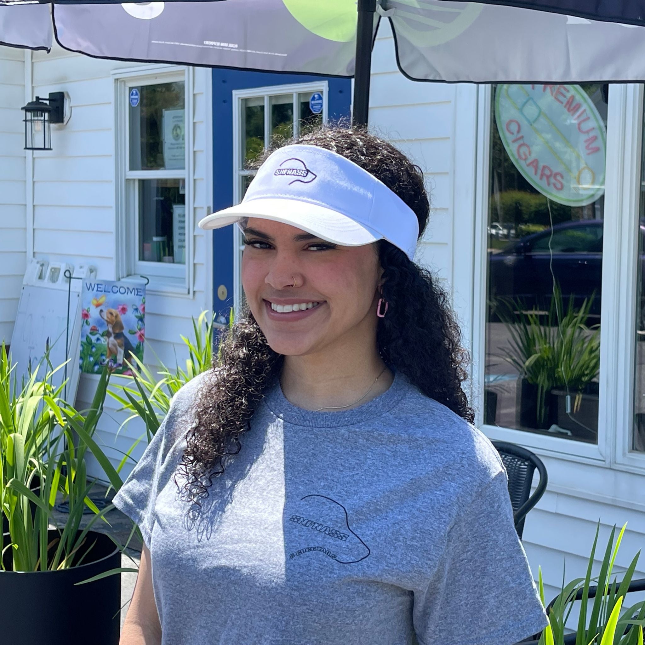 White Tennis Visor - SNFNASS - SNFNASS